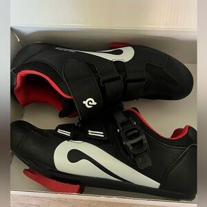 Peloton Women Black and Red Cycling Sneakers